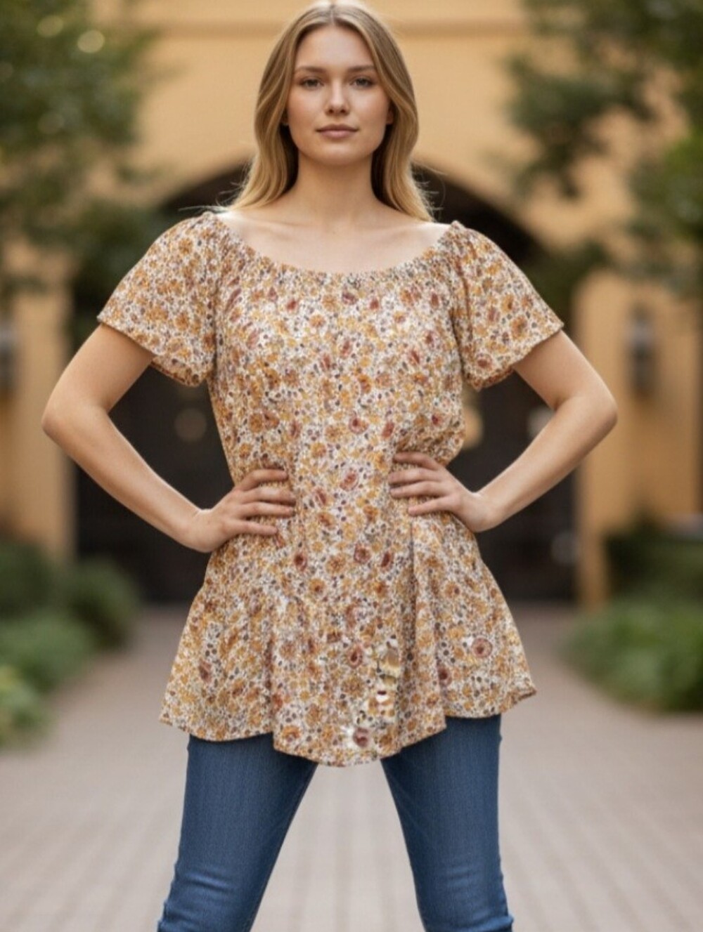 Cynthia Rowley Floral Boho Fairy Mini Dress/Tunic Top - Medium